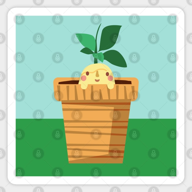 Kawaii Mandrake Sticker by Sofia Sava